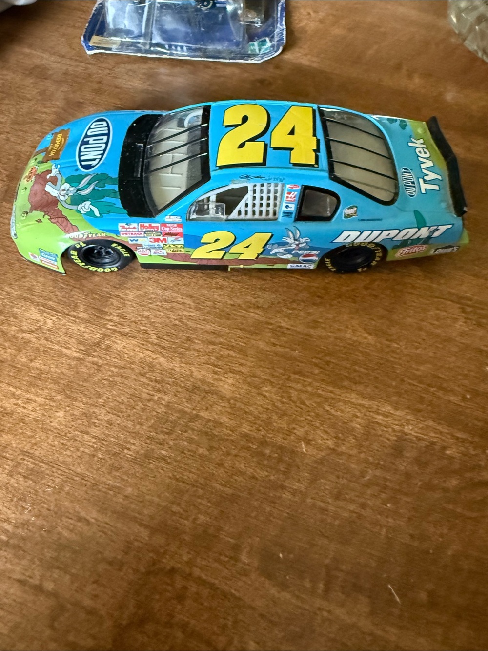 #24 Blue and Yellow Kids Race Car Toy